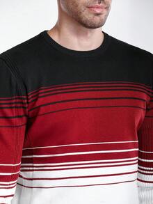 Manfinity CityGents Men's Casual Crew Neck Long Sleeve Pullover Sweater , Fall/Winter - White - View 2