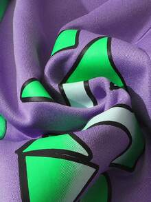 ROMWE MEN Street Life Men Double-Layer Waistband Printed Patchwork Flared Sweatpants, Fall - Multicolor - View 3