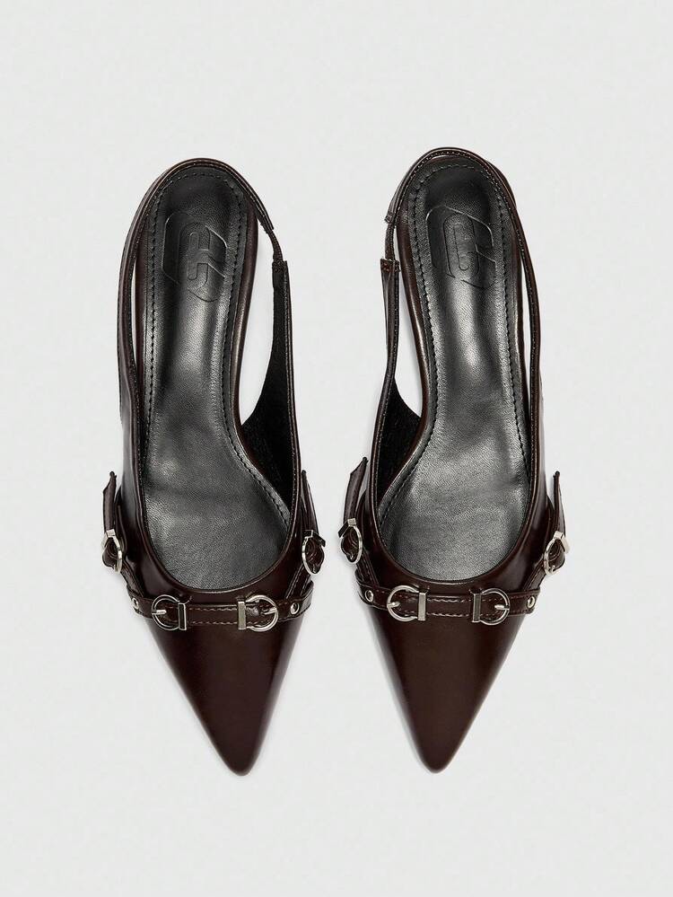 CUCCOO BIZCHIC Women's Fashion Pointed Toe Slingback Flats, Comfortable Casual Commuting Daily Wear Office Shoes For Christmas Spring Shoes