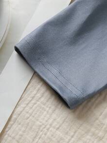 2pcs/Set Girls Cute Heart & Peach Print Soft Fabric Pullover Long Sleeve Top And Pants Pajama Set, Suitable For Autumn/Winter, Dark Gray