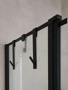 Gancho en forma de acero inoxidable para toallas de ducha, adecuado para puertas de vidrio, ganchos para bata de baño, fácil de instalar, colgadores de toallas y batas en forma para ducha, cocina, dormitorio - accesorio de baño duradero y ahorra espacio - Multicolor - Ver 4