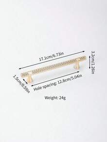 1pc Modern Simplistic And Luxurious Style Plastic Drawer & Cabinet Handle, Wardrobe Door Pull - Gold - View 7