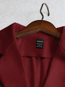 Franclia Rompi Tanpa Lengan Warna Kontras Wanita, Jaket Rompi Tanpa Lengan - Merah - View 6