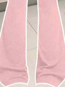 SHEIN Leap Crew Tween Girls Casual Cute Sweet Lady-Like Pink Mini Bow Pattern Cream Pink Round Neck Loose Sweatshirt And Fitted Flare Pants Casual 2 Pieces Set, Suitable For Autumn/Winter, New Arrival Pastel Activewear, Winter Set, JP Girly Fashion, Ladylike, Minimal Chic, Gal Style, Casual Comfy, Soft Pinks, Basics, Cool Wear Collection