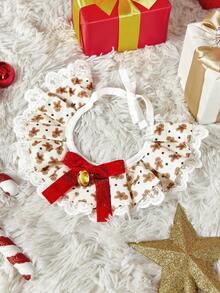 PETSIN 1PC Pet Christmas Holiday Decoration Necklaces, Decorative Items For Dogs, Cat Wet Wipes, Bibs, Bow Ties, Bows