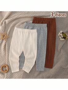 Loomiva 3件套女婴花卉装饰松紧腰裤套装 - 彩色 - 查看 1