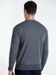 Manfinity CityGents Men's Casual Lightning Pattern Thermal Lined Button-Up Cardigan, Autumn/Winter