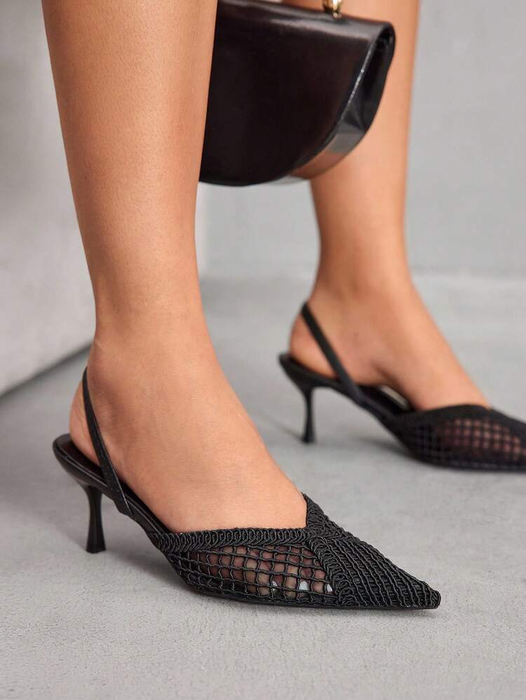 CUCCOO SZL Women's Pointed Toe Slip-On Pumps, Thin High Heels, Stylish & Sexy