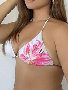 Nezia Cruz Floral Print Sexy Beach Summer Bikini Top For Women
