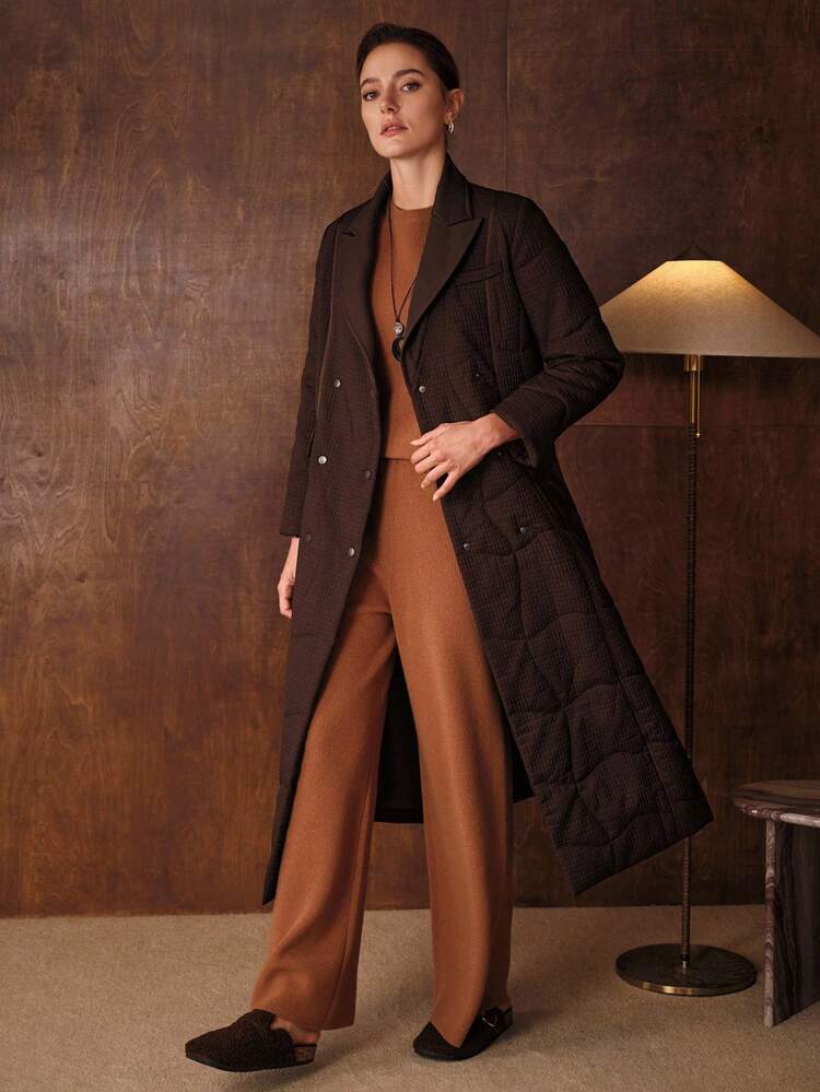 DOUBLE BREASTED BELTED WINTER COAT