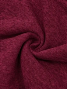 SHEIN 宽松休闲孕妇和哺乳上衣 - 酒紅色 - 查看 6