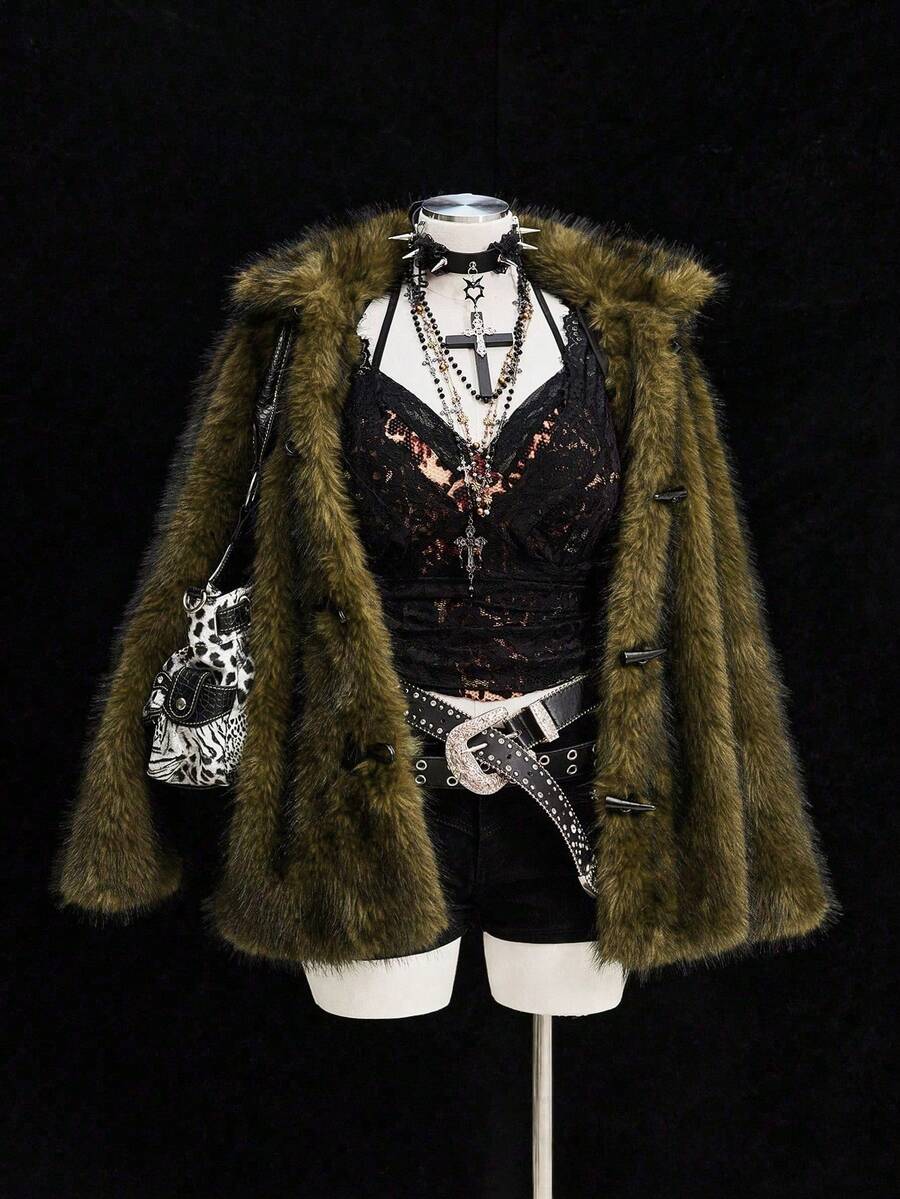 Sunspun Veste décontractée ample et courte