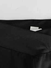 SHEIN Girlism Tween Girls Everyday Casual Polyester Leggings Long Fitted With Plain Pattern And Asymmetrical Design Ballet Christmas - Multicolor - View 4