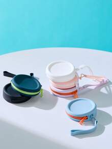 Joivida 1 Chiếc túi đựng đồ tròn độc đáo, vừa là ví đựng tiền xu vừa là móc khóa. Được làm từ silicon, mang phong cách tối giản hiện đại, cực kỳ nhẹ và dễ mang theo. - Nhiều màu - Xem 1