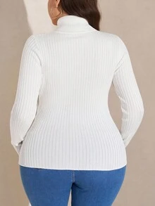 Comfylo Set de 3 suéteres de mujer de talla grande - Marrón Chocolate - Ver 2