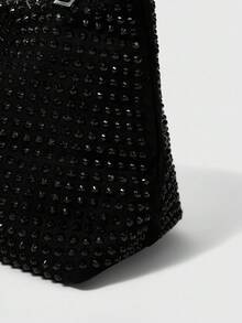 SHEIN BAE Túi Hobo màu đen nhẹ, giản dị dành cho doanh nhân Trang trí có dây kéo dành cho nữ tuổi teen Sinh viên đại học, tân binh và nhân viên cổ trắng Hoàn hảo cho văn phòng, đại học, công việc, kinh doanh, đi làm, ngoài trời, du lịch, đi chơi - màu đen - Xem 5