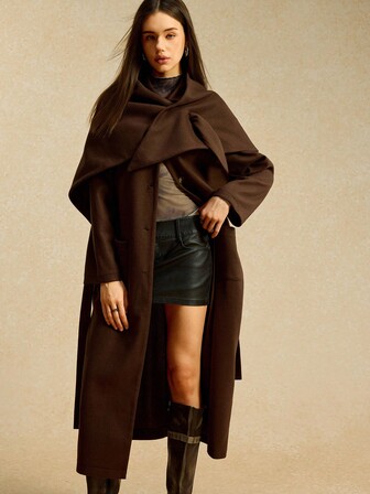 Easelle Dam casual minimalistisk enkelknäppt överrock, höst/vinter