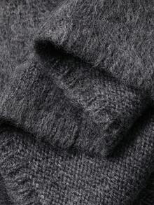 Dazy-Less Set de 2 piezas de suéter y vestido de suéter casual con parches de lentejuelas para mujer, otoño/invierno - Gris - Ver 3