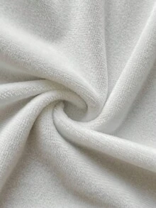 Sweetra Women's Contrast Fuzzy Trim Rhinestone Embellished Hooded Long Sleeve Sweatshirt, Christmas, Zip Up Sweatshirt, White Top, Autumn, Winter - White - View 6