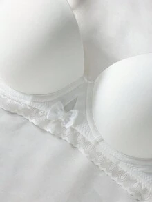 SHEIN 2 piezas Sujetador push-up minimalista liso y delgado con aro