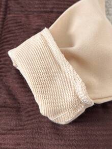 SHEIN Playful Pals 3pcs/Set Baby Girl Unisex Infant Toddler Autumn/Winter Corduroy Padded Vest + White Round Neck Printed Sweatshirt And Elastic Waist Pants, Suitable For School, Casual, Sports, Home, 6M-3T, Children Set, Infant Clothing, Baby Vest Fall Girls Clothes Brown Toddler Outfit Girl Girl Clothes Sets 6M-3T