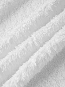 SHEIN LUNE Women's Chic Christmas Elk Embroidered Plush Nightgown Autumn And Winter Warm White Home Clothes Robe