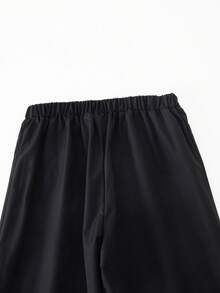 SHEIN 3 件套 Tween Boy 经典黑色高端优雅时尚宴会、婚礼、舞台表演、主持人四季绅士西装套装。修身西装外套 + 直筒裤 + 领结 3 件套