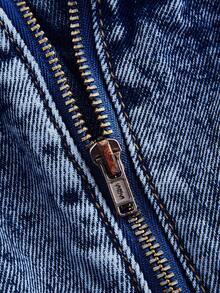 SHEIN MOD 大码牛仔连体裤，休闲修身迷你蓝色