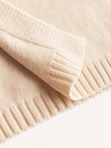 lacRébo Pull avec manches câblées et détail de fente au dos, vêtements d'automne pour femmes, tenues d'automne, vêtements d'automne et d'hiver pour femmes - Nude - Voir 9