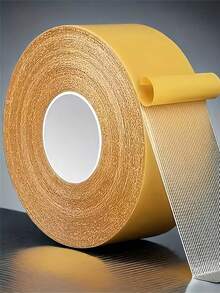 Super Strong Double-Sided Fiberglass Mesh Tape 1.18" X 787" Waterproof Transparent Adhesive For Walls Glass Fabric Wood Metal DIY Home Office School Use - Yellow - View 13
