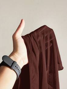 SHEIN ICON 大码女式不对称纯色透视网眼下摆吊带背心，Rave 上衣，透视上衣，适合暑假、毕业季、返校季、Y2K 风格