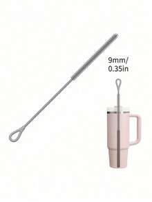 Silicone Straw Cleaner Brush, Reusable Straw Brush Extra Long For Cleaning Glass Metal Smoothie Straws And Straw Cups, Non-Slip Handle Soft And Bendable,