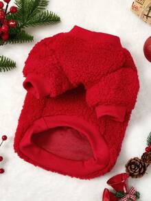 PETSIN Haustier Glocken, Weihnachtskleider, festliche Hundekleider, Westen - Rot - Übersicht 6