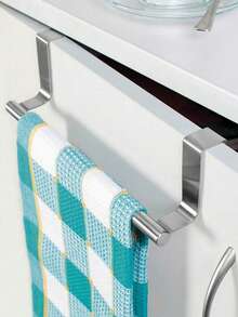 Toallero para puerta de gabinete, toallero para toallas de cocina de gabinete, toallero de acero inoxidable para cocina, toallero para puerta de gabinete de cocina y baño - multicolor - Ver 6
