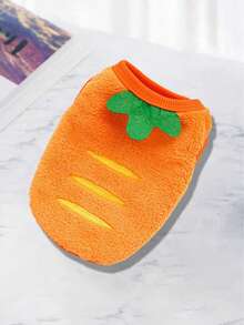 宠物狗/猫卡通法兰绒背心，小型犬秋冬季外套 - 彩色 - 查看 8