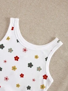 INAWLY Floral Print Fitted Women's Camisole - Multicolor - View 3