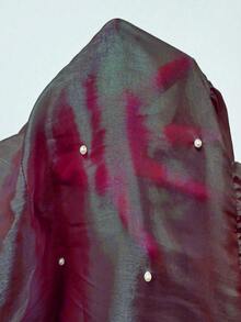 DreamSkyne Blusa/camisa de mujer talla grande con mangas acampanadas y lazo con cuentas