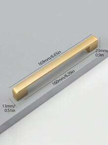 1 pieza Manija de gabinete de cocina de aleación de aluminio moderno color dorado, manija de cajón, tirador de puerta de armario, herraje de muebles - Dorado - Ver 14