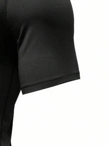 Manfinity Sport Corelite Herren Casual Grafik Rundhals Raglanärmel Sport T-Shirt, Sommer Spandex Shirts Gym Kompressionsshirt Kompressionsoberteil Herren Athletic Kompressionsshirt