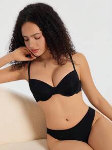 SHEIN Set de 2 piezas de sujetador con copa moldeada de unicolor y cómodo