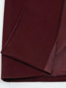 Aveloria Modichic Wine Red Minimalist Cut Blazer Collar Double-Breasted Design Side Flap Pockets Elegant Plus Size Women Jacket