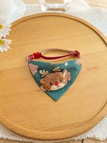 PETSIN 1 圣诞宠物围巾，宠物项圈，可爱猫咪圣诞配饰，狗颈圈，猫项圈，口水毛巾，宠物圣诞装饰，宠物 - 彩色 - 查看 13