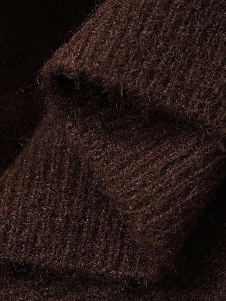 Women's Fashionable Loose Scoop Neck Sweater, Autumn