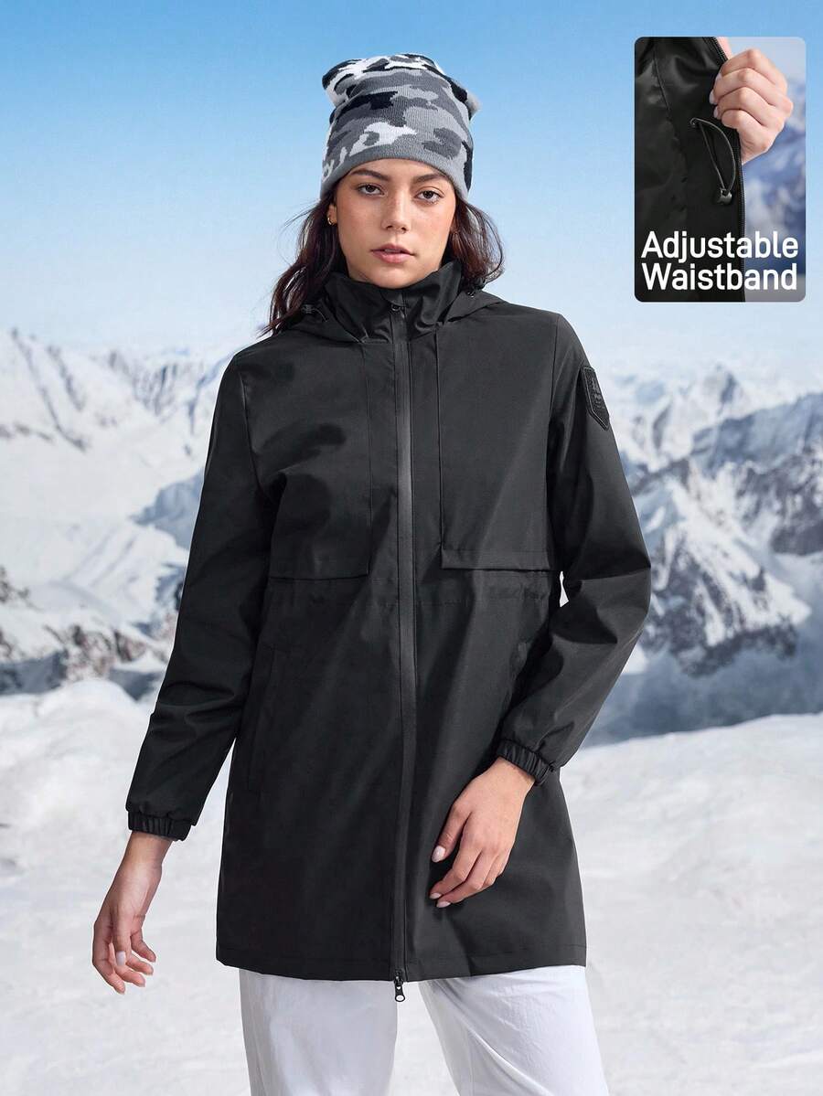 In My Nature 女士户外夹克冬季外套冬季保暖厚保暖夹克，冬季夹克女士休闲户外夹克户外徒步夹克女士休闲夹克，保暖大衣，秋冬夹克，厚夹克保暖，冬季外套女士运动休闲夹克黑色夹克 - 黑色 - 查看 1