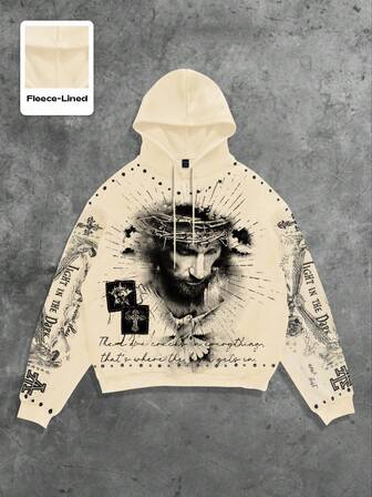 Street Life Sudadera con capucha de estilo retro para hombre, otoño/invierno