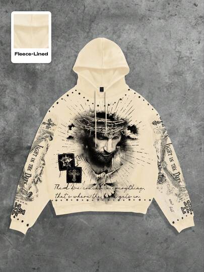 Street Life Men's Retro Pullover Hoodie Sweatshirt, Autumn/Winter