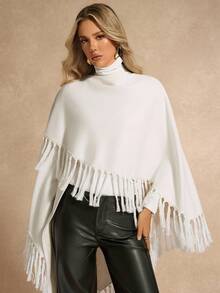 Chiquease Fashionable Fringe Women Jacket - White - View 1
