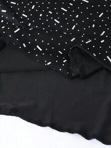 Elegant Shiny Mesh Slim Fit Dress For Teen Girl Suitable For Various Events: Prom, Party, Ceremony, Wedding, Formal Occasions, Black - Black - View 6