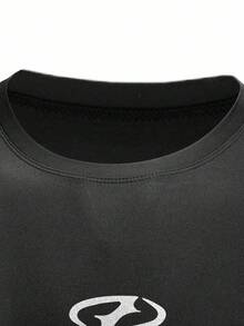 Manfinity Sport Corelite Herren Casual Grafik Rundhals Raglanärmel Sport T-Shirt, Sommer Spandex Shirts Gym Kompressionsshirt Kompressionsoberteil Herren Athletic Kompressionsshirt