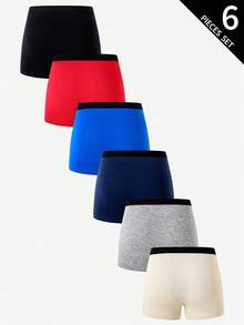 6件装男童舒适棉质蜘蛛印花三角裤 - 彩色 - 查看 2